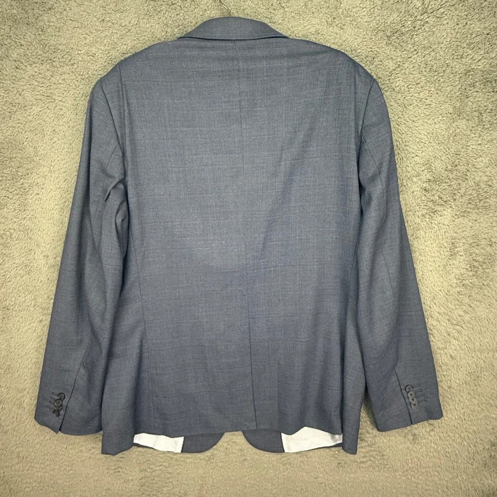 Banana Republic Blazer Mens 44‎ Regular Navy Plaid Slim Fit Sport Coat 792974-00